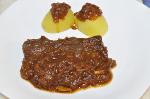 Jak uvařit hovězí plátky po řecku ? Snadné recept, připravený za 45 - 60 minut